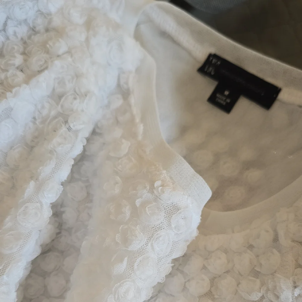INC International Concepts White Textured Blouse - Picture 7 of 7